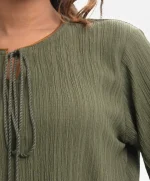 Green Georgette Short Tunic - Image 2