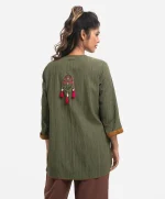 Green Georgette Short Tunic - Image 4