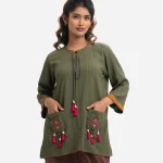 Green Georgette Short Tunic
