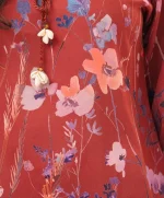 Red Satin Georgette Short Tunic - Image 2