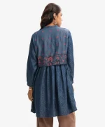 Blue Denim Koti Style Tunic - Image 4